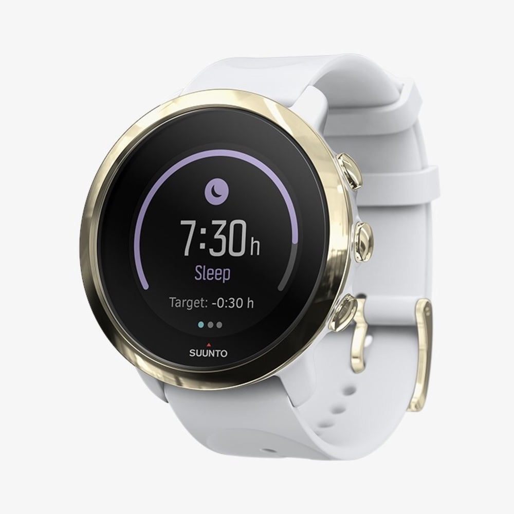 Suunto 3 Fitness Watch in Gold/White | Waterproof, Heart-Rate Monitor